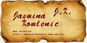 Jasmina Komlenić vizit kartica
